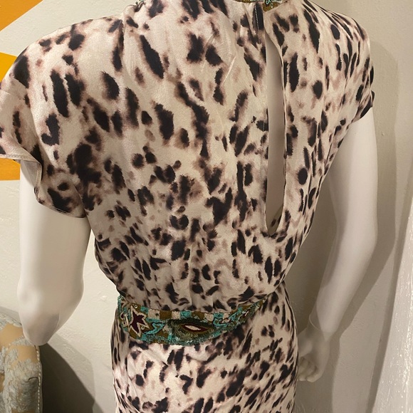 Haute Hippie XS handcrafted blue bead embellished dress - Picture 8 of 16